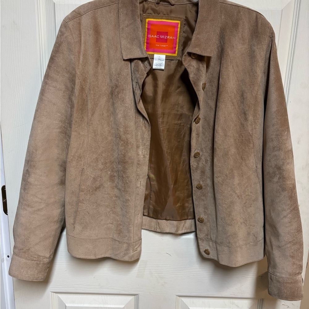 Isaac Mizrahi Tan Leather Jacket